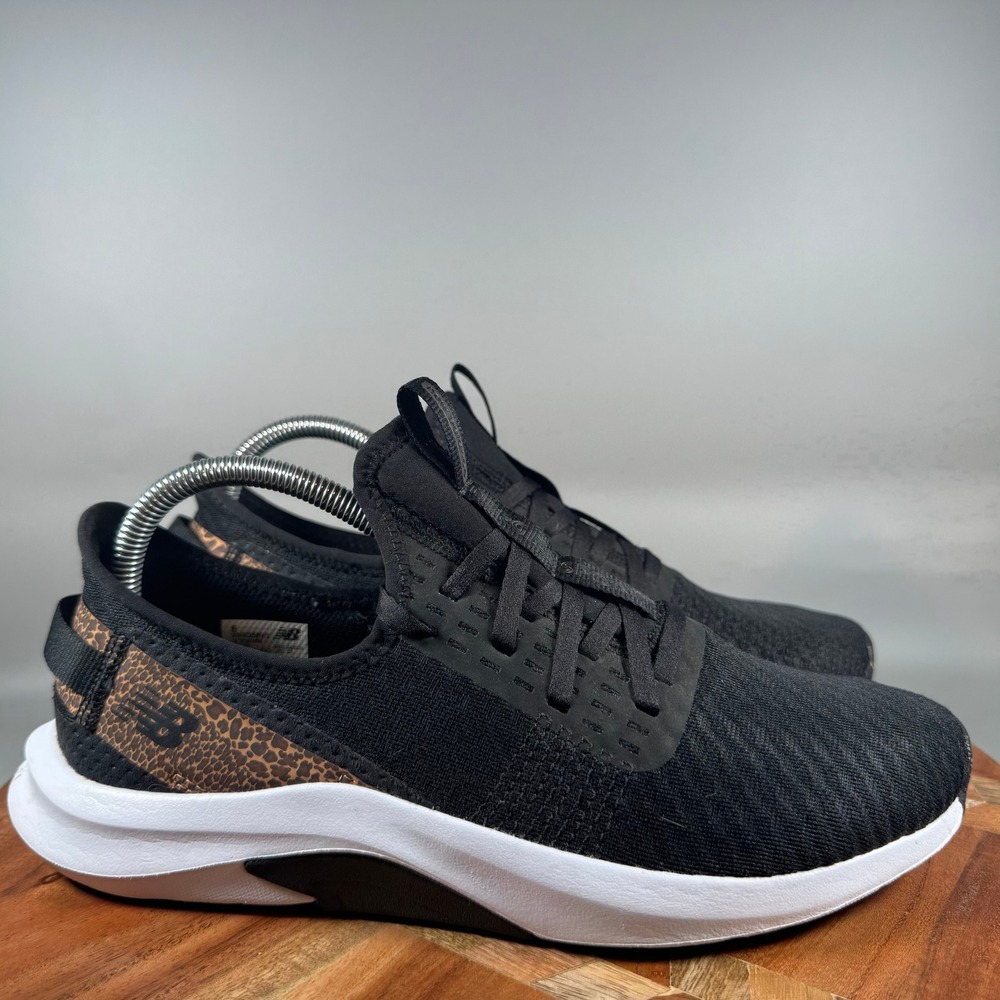 New Balance Nergize Sport Womens 9.5 Black Leopard Print Sneakers WNRGSBW2